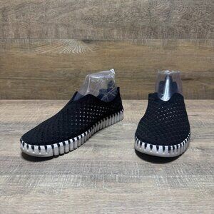 Ilse Jacobsen Tulip 139 Black Textile Shoes Women's Size EU 39